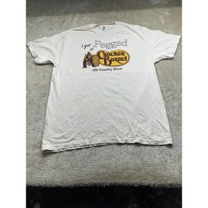 Comfort Colors Cracker Barrel I Got Pegged Graphic Tee Ivory Mens Medium L